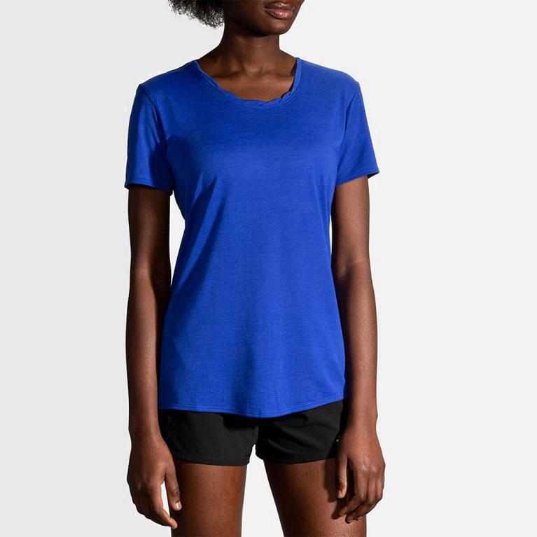 Brooks Distance - Camisetas Manga Corta Mujer - Azules (RB8015694)